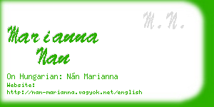 marianna nan business card